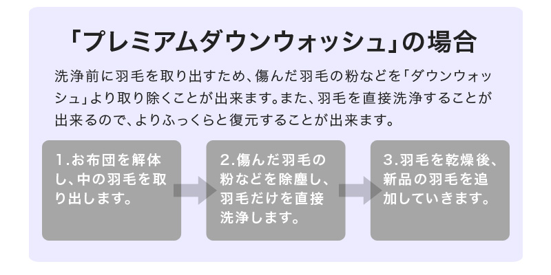 プレミアムダウンウォッシュ